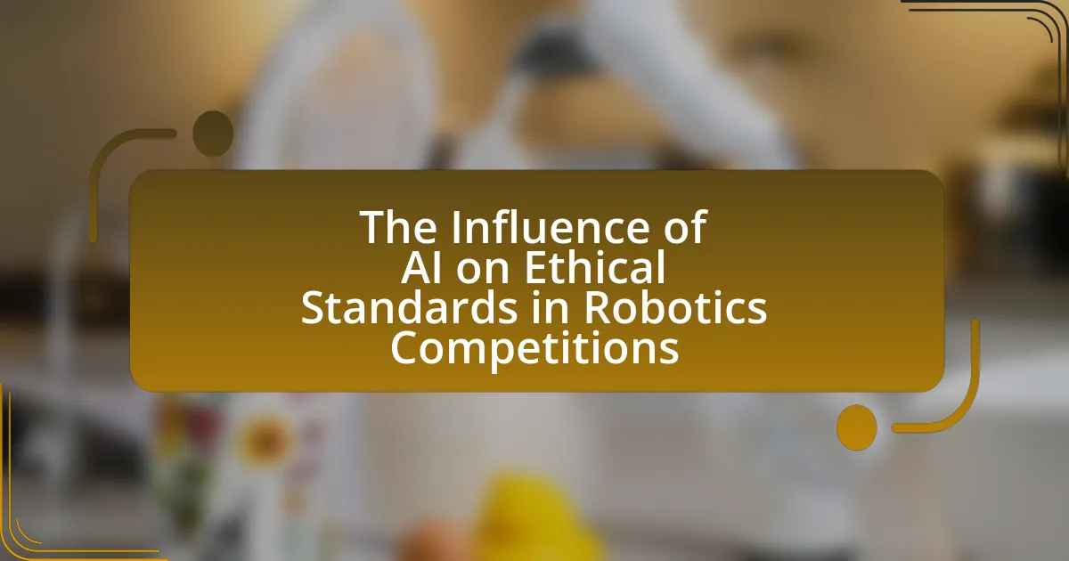 The Influence of AI on Ethical Standards in Robotics Competitions